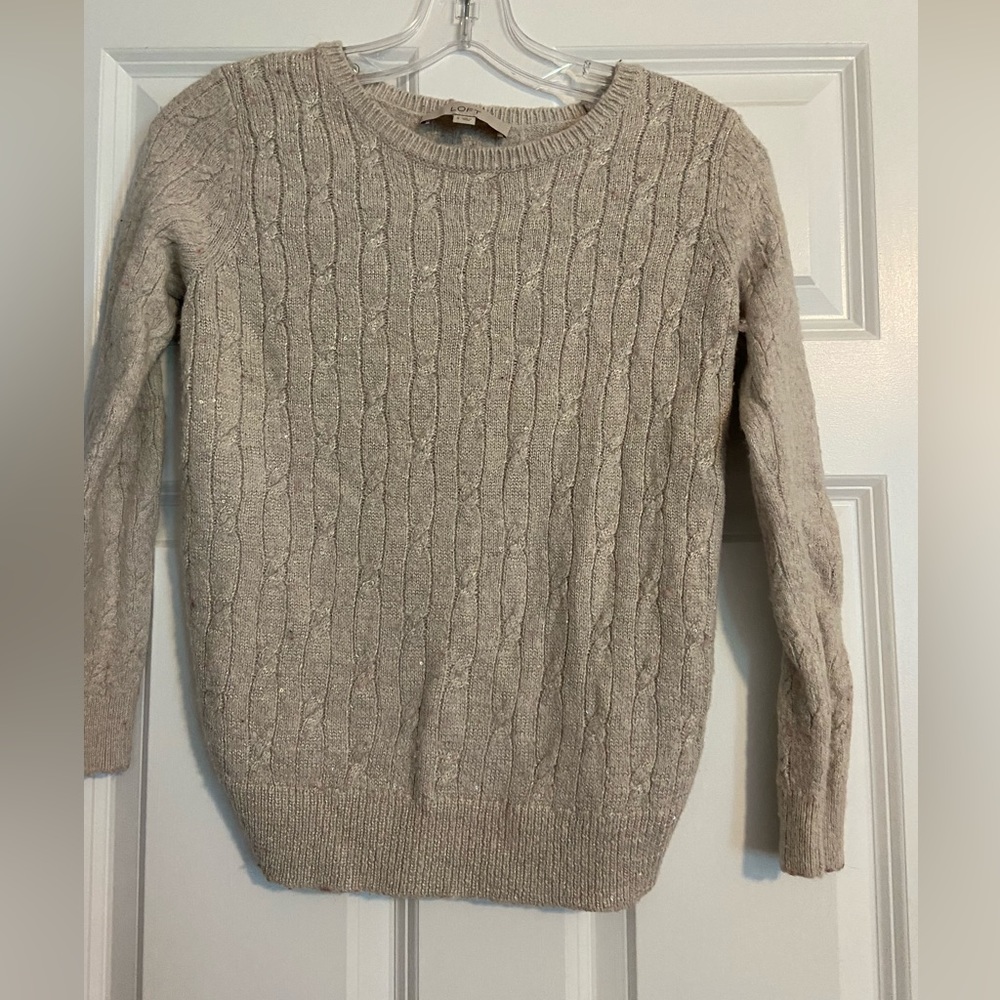 Loft Sweater with sparked.  Size small